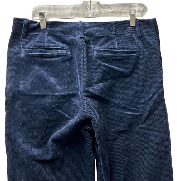 Lands' End Corduroy Cropped Wide‎ Leg Stretch Capri Pants-Dark Navy Blue-Size 12 - Picture 5 of 10
